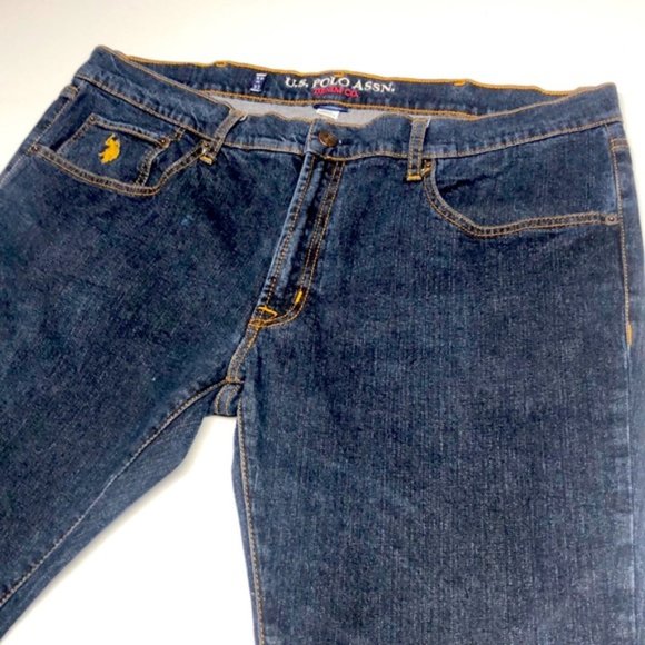 VINTAGE MENS US POLO ASSN STRAIGHT JEANS 40x32 LIKE NEW 😎 - Picture 11 of 12